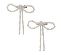 alloneslife Pinces à cheveux, pinces à cheveux pour femmes, jolies perles artificielles, nœud papillon, pince à cheveux en forme de bec de canard, pince à cheveux pour femme, outil de coiffure (2A)