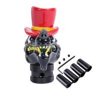 alloneslife Pommeau de levier de vitesse décoratif, Red hat wolf head