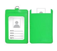 alloneslife Porte-cartes en forme de bus, élégant étui de rangement pour cartes en polyuréthane pratique pour le bureau et les affaires, vert fluorescent, 8*11cm