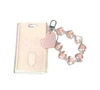alloneslife Porte-cartes, porte-cartes photo avec porte-clés pour fille, idole de voiture, bus, étudiant, pochette rigide transparente, a, 54*85mm