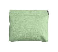 alloneslife Porte-monnaie en cuir synthétique, porte-monnaie en cuir synthétique, fermeture à ressort en métal pour un accès facile aux petits porte-monnaie, porte-cartes, portefeuille compact, Vert,