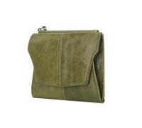 alloneslife Portefeuille fonctionnel en cuir synthétique avec blocage et poche pour pièces de monnaie pour voyage, affaires, porte-monnaie tendance, Vert, As shown