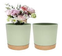 alloneslife Pots de fleurs circulaires grand pot de fleurs d'intérieur pour plantes grasses avec drainage, décoration de la maison, récipient de bureau contemporain