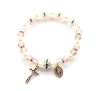 alloneslife Pour chapelet perles vintage crucifix pour bracelet pour homme femme mariage catholique je