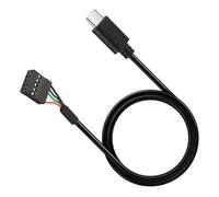 alloneslife Réparation de panneaux type-c USB 2.0 à 9 broches, câble adaptateur d ' en-tête de carte mère de 50 Cm avec isolation en PVC pour les constructions de bureau
