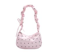 alloneslife Sac à bandoulière élégant en toile avec nœud papillon - Léger et décontracté - Pour femme - Utilisation quotidienne, b, One Size