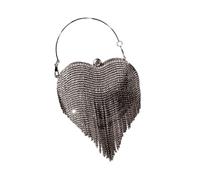 alloneslife Sac à main de soirée orné de strass scintillants avec chaîne et pompons pour bal de fin d'année
