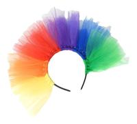 alloneslife Serre-tête en tulle coloré - Accessoire de cheveux tendance pour fête à thème, costume et festival