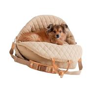 alloneslife Sièges de voiture convertibles pour animaux de compagnie, lit pliable pour chien avec anneaux sécurisés, poches de rangement antidérapantes pour anneaux de voyage et poches de rangement
