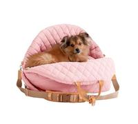 alloneslife Sièges de voiture convertibles pour animaux de compagnie, lit pliable pour chien avec anneaux sécurisés, poches de rangement antidérapantes pour anneaux de voyage et poches de rangement