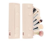 alloneslife Trousse de maquillage de voyage en silicone, porte-pinceaux de maquillage, porte-pinceaux de maquillage en silicone, sac de maquillage souple, organisateur de pinceaux de maquillage de
