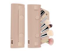 alloneslife Trousse de maquillage de voyage en silicone, porte-pinceaux de maquillage, porte-pinceaux de maquillage en silicone, sac de maquillage souple, organisateur de pinceaux de maquillage de
