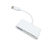 alloneslife USB C Memory Carte Reader 3 Slot pour TF Lisez Simultanément Écrivain pour Téléphone USB C Memory Card Reader