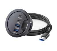 alloneslife USB3.0 Dock Card Reader 3/4 Port USB Desk Splitter Station De Station Mémoire pour Bureau