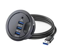alloneslife USB3.0 Dock Card Reader 3/4 Port USB Desk Splitter Station De Station Mémoire pour Bureau