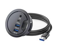 alloneslife USB3.0 Dock Card Reader 3/4 Port USB Desk Splitter Station De Station Mémoire pour Bureau