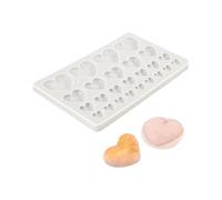 alloneslife Ustensiles de cuisson en silicone multi-cavités en forme de cœur pour chocolat, gâteau, fondant, bonbons, accessoire de cuisine (25 amours)