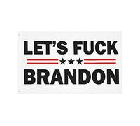 Allons Baiser Brandon Drapeau De Jardin Décoratif Drapeaux Résistant Aux Intempéries Bannière Pour Cour Célébrations Intérieur 90X150Cm