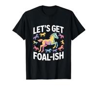 Allons Chercher Foal-Ish Horse Rainbow T-Shirt Graphique avec Valeur, Homme, Noir, L