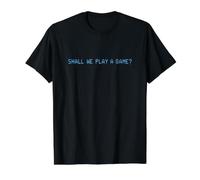 Allons-Nous Jouer à Un Jeu Retro AI Computer JV1 T-Shirt Graphique avec Valeur, Homme, Noir, M