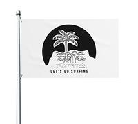 Allons Surfer Bannière Colorée Drapeaux De Jardin Avec Œillets Garden Flag Pour Patio Porche Pelouse 90X150Cm