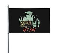Allons Surfer Drapeau De Jardin Drôle Drapeaux De Jardin Avec Œillets Drapeaux Décoratif Pour Intérieure Balcon Extérieure 90X150Cm