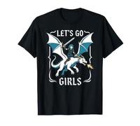 Allons-y Filles Fantasy Warrior Dragon Rider Adventure T-Shirt