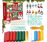 Allony Air Dry Clay, Noël Pate à Modeler, Pate a Modeler Autodurcissante, Boucles d'oreilles DIY, Argile Autodurcissante, Cadeau Créatif pour Le Bricolage, Fête de Noël, Cadeau d'anniversaire