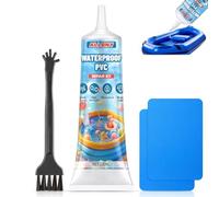 Allony Colle PVC, Colle PVC Piscine, Rustine Piscine, Kit Reparation Piscine, Reparation Liner Piscine, Convient aux Kayaks Gonflables, Tentes, 100ml