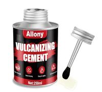 Allony Colle Vulcanisante Pneu, 250ML Colle Rustine, Colle Rustine Velo, Colle Pneu Voiture, Adhérence Rapide Durable, Réparation pour Chambres à Air de Vélo, Pneus de Voiture et Valves en Caoutchouc