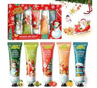 Allony Creme Mains Noel, Mini Creme pour les Mains Ensemble de 5 Pièces, Noël Femme Creme Main, Nourrit & Hydrate non Grasse, Cadeau de Noël Parfait pour la Famille, Les Collègues et les Amis