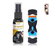 Allony Decolle Etiquette, Dissolvant Colle, Dissolvant Adhésif, Livré avec un Grattoir Polyvalent, Élimine Rapidement les Étiquettes Tenaces et les Résidus de Colle de Toutes les Surfaces-100ml