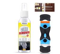 ALLONY Dissolvant Colle, Décapant Adhésif, Decolle Etiquette, Dissolvant D'adhésif, Livré Avec Grattoir, Enlève Étiquettes, Autocollants les Résidus de Colle, Nettoyage Rapide, Aucun Résidu - 120ML
