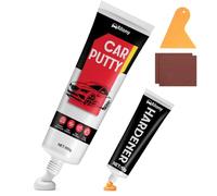 Allony Mastic pour voiture, en fibre de verre, durcit sans fissures, avec durcisseur, lisse les rayures, mastic fin pour voiture, bateau, métal, GFK, réparation, 100 g + 10 g