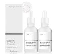 Allony Niacinamide Serum, Niacinamide 10% + Zinc 1%, Serum Anti Tache Visage, Réduit Les Impuretés de la Peau, Réduit Pores Dilatés Visage, Réduit le Teint Terne pour Tous Types De Peau, 2pcs