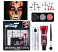 ALLONY Peinture Visage Halloween, Faux Sang, Peinture Visage, Crayon Corporel en Bâton de Peinture, Adapté au Maquillage Halloween, Zombie, Vampire, Cosplay, Maquillage de Clown de Théâtre