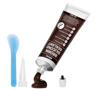 ALLONY Silicone Marron, Mastic Silicone, silicone Exterieur Etanche, silicones de Construction, Mastic joint et Colle Multi-usages, Silicones Brun Foncé pour Intérieur Extérieur, Souple Etanche, 100ML