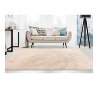 AlloTapis - Tapis de Salon rectangulaire uni Doux Impulse - Design - Uni - Beige - Dimensions: 230 x 230 CM