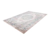 AlloTapis - Tapis de Salon Vintage à Poils Courts rayé Rectangle Paris - Vintage - Rayé - Bleu - Dimensions: 170 x 170 CM