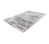 AlloTapis - Tapis rayé à Poils Courts pour Salon Rectangle Vintage Paris - Vintage - Rayé - Bleu - Dimensions: 230 x 230 CM