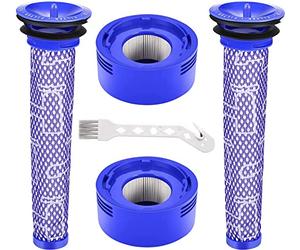 Allotech Pack De Filtres de Rechange pour Aspirateur Dyson V7, V8 Animal Absolute Motorhead, 2 post-filtres HEPA et 2 pré-filtres, remplace les pièces 965661-01 et 967478-01