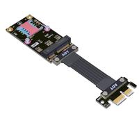 Allowish Câble d'extension PCIe 4.0 X1 vers Mini PCIe compatible carte réseau sans fil (25 cm)