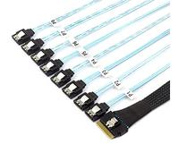 Allowish PCI-E Slimline SAS SFF-8654 8I to 8 Ports SATA Server Hard Drive Conversion Cable (0.5m)