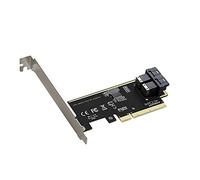 Allowish PCIE 8X to 2 Ports U.2 SFF-8643 Dual NVMe ssd pci-e x8 Converter Card sff8643 U2 Adapter