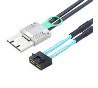 Allowish PCIE Mini SAS HD SFF-8088 8X 68P Haute Vitesse I/O mâle vers 2 en 1 Dual 8X Mini SAS HD SFF-8643 36P mâle Active Assemblies câble (1 m)