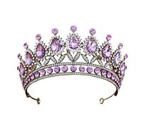 Alloy & Diamond Princess Elegant Crown For Bridal & Performance, One Size, Bois d'agar