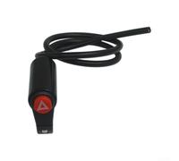 Alloy Hazard Light Switch Button for Motorcycle Handlebar | Aluminum alloy body, red push button, black shell, handlebar mount, fitment