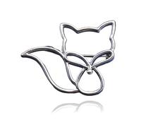 Alloy Hollow Foxes Broche Epingle Mode Vêtements Bijoux Fête Porter Décoration de Mariage Pin pour Femmes Homme Vêtements Quotidiens, taille unique, comme décrit