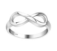 Alloy Infinity Ring - Women’s Wedding Band | Size 7 8 9 Silver Plated Jewelry with 10g Lightweight Build, Fashion Jewelry with Modern Aesthetic, Stylish Gift for Her Teen Girls Girlfriend Adults Daily