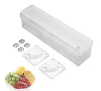 Alloy Roll Distributor - Edible Sticky Layers Sliding Clipper | Reloadable Enclosure Cabinet with Precision Shears, Catering Bundling Hardware for Households, Eateries, Pantries and Bistros